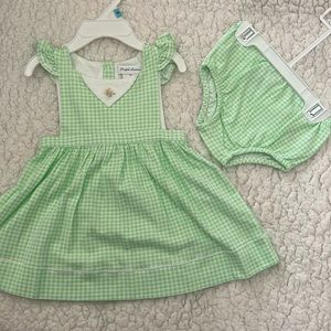 Ralph Lauren green gingham dress, NWOT, 6 months
